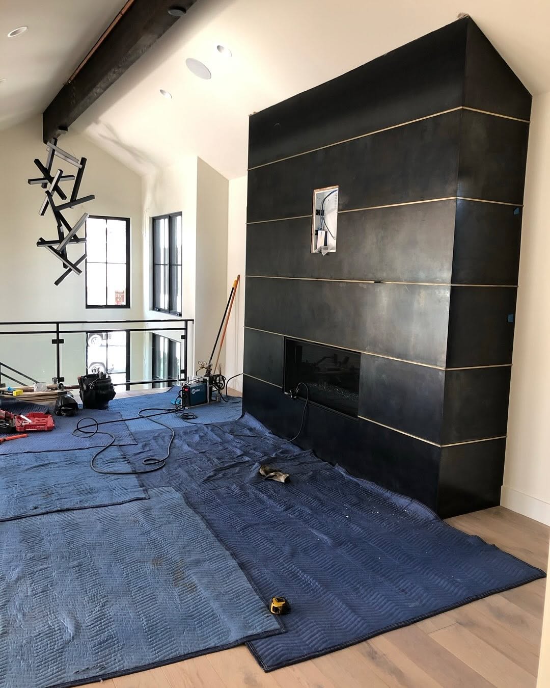 Custom steel wall art and feature wall